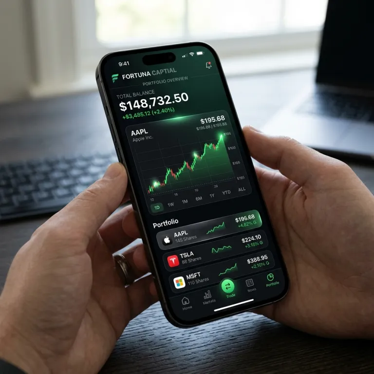 Stock Portfolio Dashboard Mockup